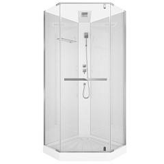 Душевая кабина Ceruttispa Chika901T 90*90*215-225 L/R без крыши с регулируемой высотой