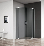 Душевой уголок Cezares SLIDER-R-2-90/100-GRIGIO-Cr 90/100*90/100*195 профиль хром стекло тонированное без поддона Душевой уголок Cezares SLIDER-R-2-90/100-GRIGIO-Cr 90/100*90/100*195 профиль хром стекло тонированное без поддона