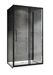 Душевой уголок ABBER Schwarzer Diamant П-образный AG30150BH-S80B-S80B 150*80*195 L/R без поддона
