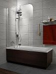 Шторка на ванну Radaway Torrenta PND 101*150 L прозрачное стекло