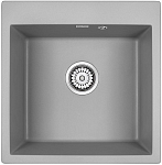 Кухонная мойка Paulmark Praktisch PM105152-GRM 51*52 серый металлик Кухонная мойка Paulmark Praktisch PM105152-GRM 51*52 серый металлик