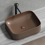 Накладная раковина Ceramicanova Element 50,5*38 темно-коричневая матовая Накладная раковина Ceramicanova Element 50,5*38 темно-коричневая матовая