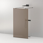 Душевая перегородка Cezares LIBERTA-L-2-80-120-BR-NERO Walk-in 80*120*195 L/R с возможностью двустороннего входа, стекло бронза, профиль черный без поддона Душевая перегородка Cezares LIBERTA-L-2-80-120-BR-NERO Walk-in 80*120*195 L/R с возможностью двустороннего входа, стекло бронза, профиль черный без поддона