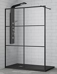 Душевая перегородка RGW Walk-in WA-11-B 90*200 профиль черный без поддона Душевая перегородка RGW Walk-in WA-11-B 90*200 профиль черный без поддона