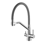 Смеситель Splenka S71.62.05 для кухни с гибким изливом и функцией подключения фильтра сатин Смеситель Splenka S71.62.05 для кухни с гибким изливом и функцией подключения фильтра сатин