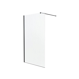 Душевая перегородка Knotlor Velum Ripple 120*200 профиль вороненая сталь без поддона