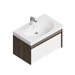 Тумба под раковину Kerama Marazzi Modula 80 белый глянец/арабика Тумба под раковину Kerama Marazzi Modula 80 белый глянец/арабика