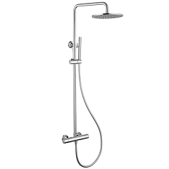 Душевая  стойка ABBER Wasser Kreis AF8160L с термостатом без излива, хром
