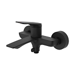 Смеситель Haiba HB60816-7 для ванны и душа черный матовый Смеситель Haiba HB60816-7 для ванны и душа черный матовый