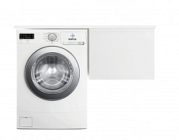 Тумба с раковиной Эстет Dallas Luxe 130 белая/на выбор R под стиральную машину 1 ящик