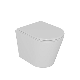 Подвесной унитаз D&K Venice DT1026016 35,5*51,5 безободковый с крышкой-сиденьем микролифт белый