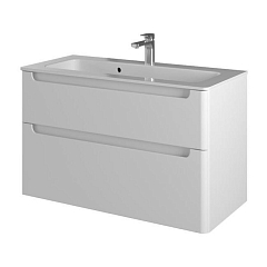 Тумба с раковиной Briz Эстель 100 белый глянец