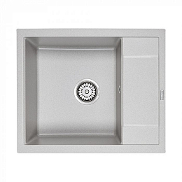 Кухонная мойка Paulmark Optimum PM216050-GR 60*50 с крылом серая Кухонная мойка Paulmark Optimum PM216050-GR 60*50 с крылом серая