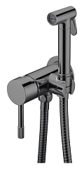Гигиенический душ со смесителем Boheme Uno 467-SGM скрытый монтаж графит глянец