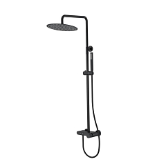 Душевая стойка Boheme Stick 128-BB.3 с изливом черная матовая, ручка Linea