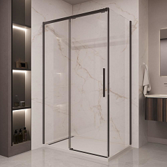 Душевой уголок Vincea Stella 120*80 профиль черный матовый без поддона