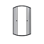Душевая ширма Triton Альфа-Блэк 100*100*185 без поддона