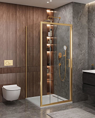 Душевой уголок Cezares Molveno MOLVENO-AHF-31-120/90-C-BORO-IV 120*90*195 профиль брашированное золото без поддона