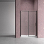 Душевая дверь в нишу Vincea Dice 130*200 L/R профиль черный матовый (без поддона)