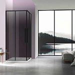 Душевой уголок Vincea Slim-N VSS 100*90*195 профиль черный матовый стекло тонированное без поддона Душевой уголок Vincea Slim-N VSS 100*90*195 профиль черный матовый стекло тонированное без поддона